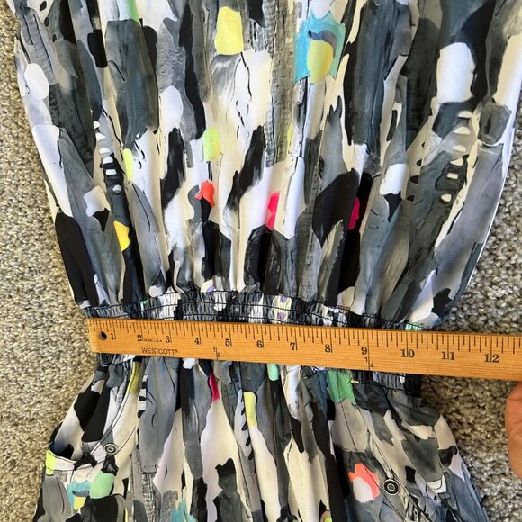 Jamie Sadock Womens Sz Medium Sleeveless Abstract Print Dress Multicolor - Picture 8 of 10